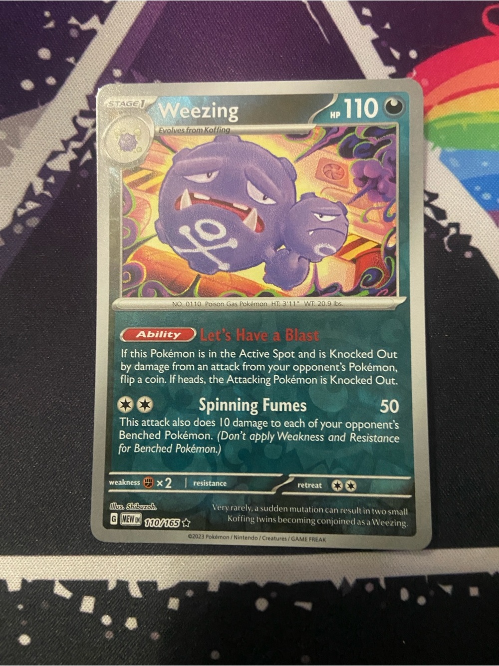 Rev holo Weezing (110/165)
